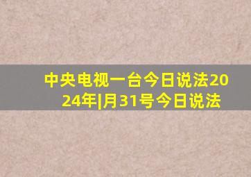 中央电视一台今日说法2024年|月31号今日说法